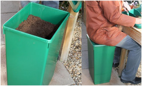 Tank-Behälter mit Deckel-Sitz 37x28x56cm 47L Detail